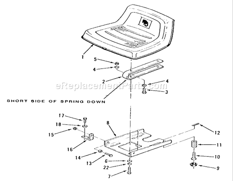 Decals Diagram and Parts List for C1-12R801 1986 Toro Lawn Tractor