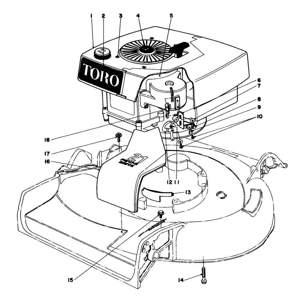 Engine Assembly Diagram and Parts List for 16320 2000001 - 2999999 Toro Lawn Mower