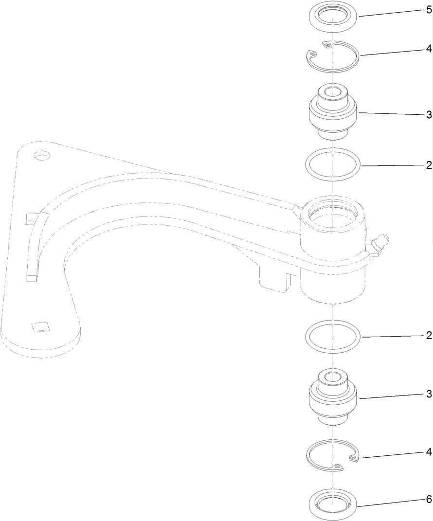 Idler Arm Assembly No. 126-9116 Diagram and Parts List for 29516 413000000 - 999999999 Toro Aerator