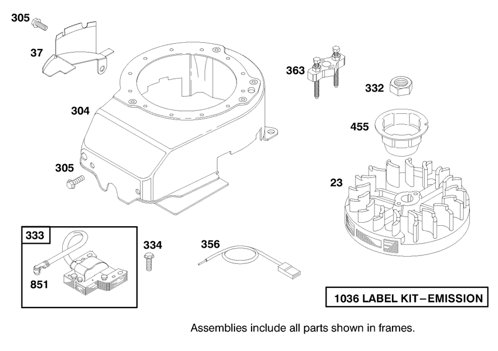 Engine Briggs & Stratton Model 12f802-1750-E1 Diagram and Parts List for 20776 8900001 - 8999999 Toro Lawn Mower