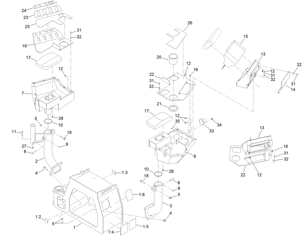 Operator Platform Assembly Diagram and Parts List for 23803 400000000 - 999999999 Toro Lawn Tractor Accessories