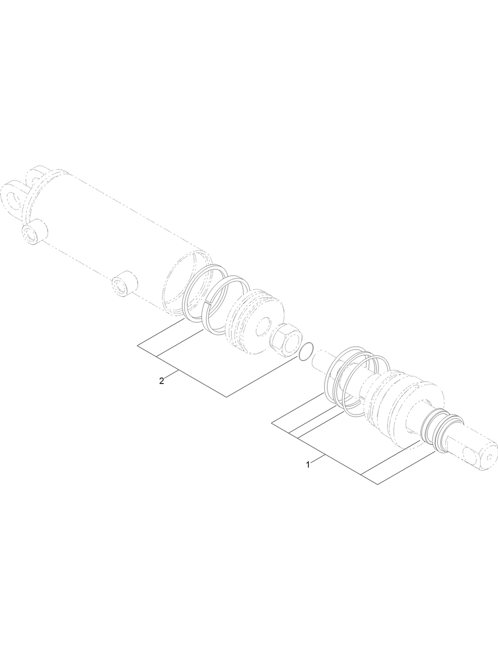Hydraulic Cylinder Assembly No. Au120606 Diagram and Parts List for 23898 400000000 - 999999999 Toro Lawn Tractor Accessories