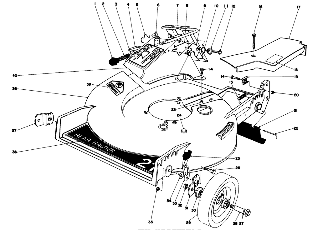 Housing Assembly Diagram and Parts List for 20775 1000001 - 1999999 Toro Lawn Mower