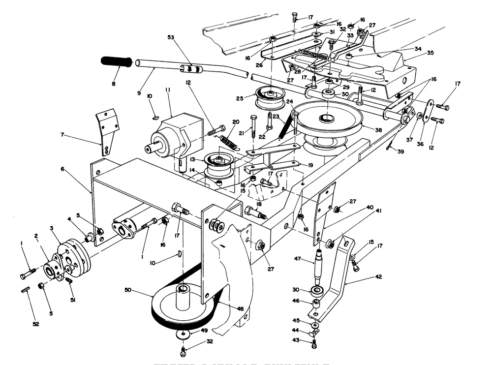 Frame & Pulley Assembly 36" Snowthrower Attachment Model No. 59160 (Optional) Diagram and Parts List for 57357 4000001 - 4999999 Toro Lawn Tractor