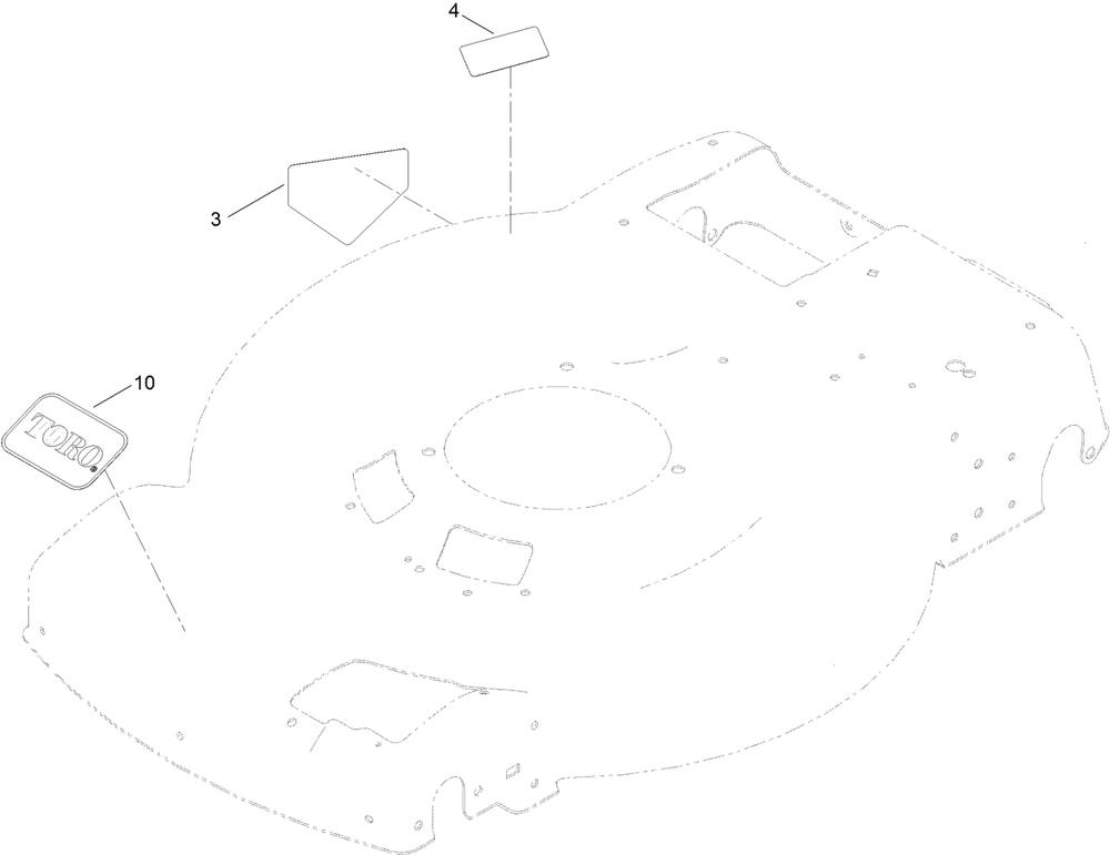 Decal Assembly Diagram and Parts List for 21772 400000000 - 409999999 Toro Lawn Mower