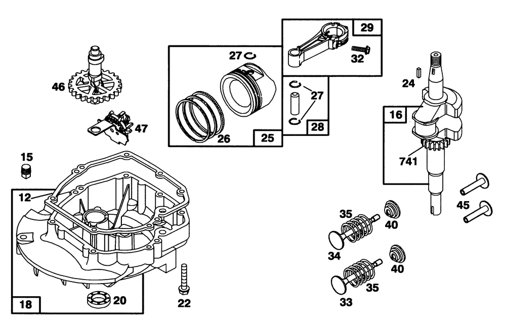 Engine Briggs & Stratton Model 122702-3171-01 Diagram and Parts List for 20434 4900001 - 4999999 Toro Lawn Mower