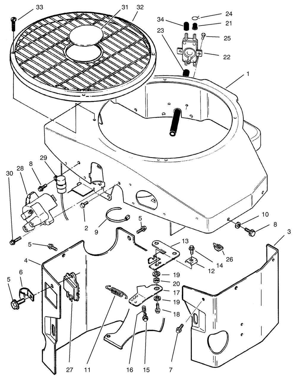Covers, Fuel Pump, Coil, Regulator & Governor Linkage Assembly Diagram and Parts List for 74101 390001 - 399999 Toro Lawn Tractor