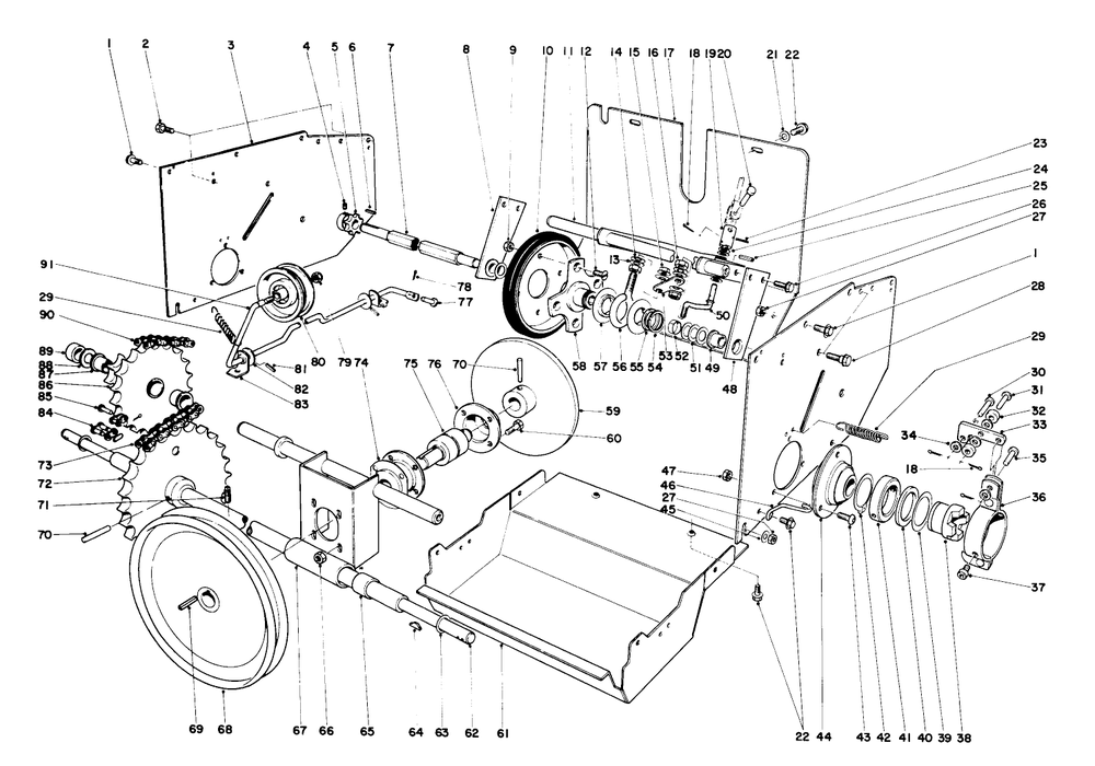 Traction Assembly Diagram and Parts List for 31756 3000001 - 3999999 Toro Snow Blower