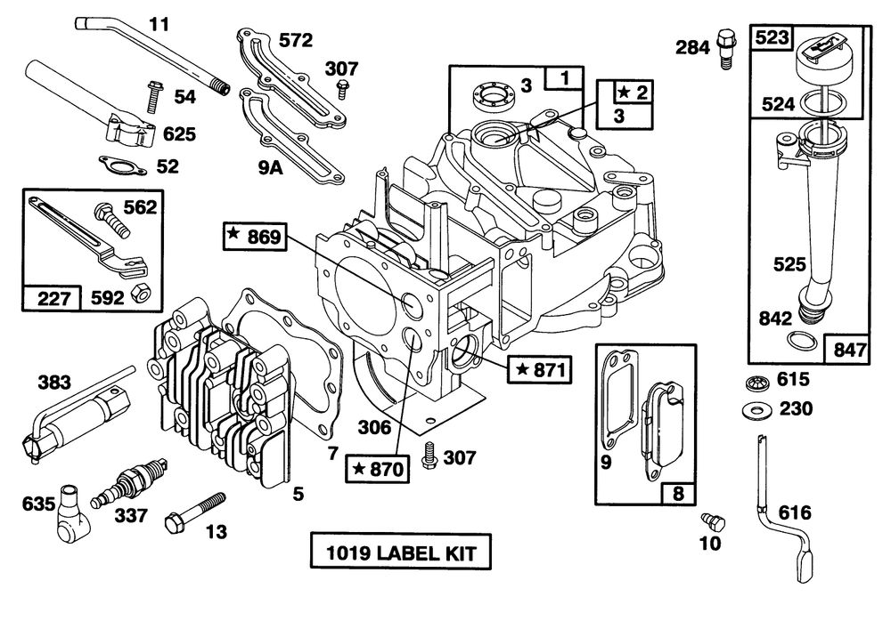 Engine Briggs & Stratton Model 12f802-0667-01 Diagram and Parts List for 20913B 69000001 - 69999999 Toro Lawn Mower