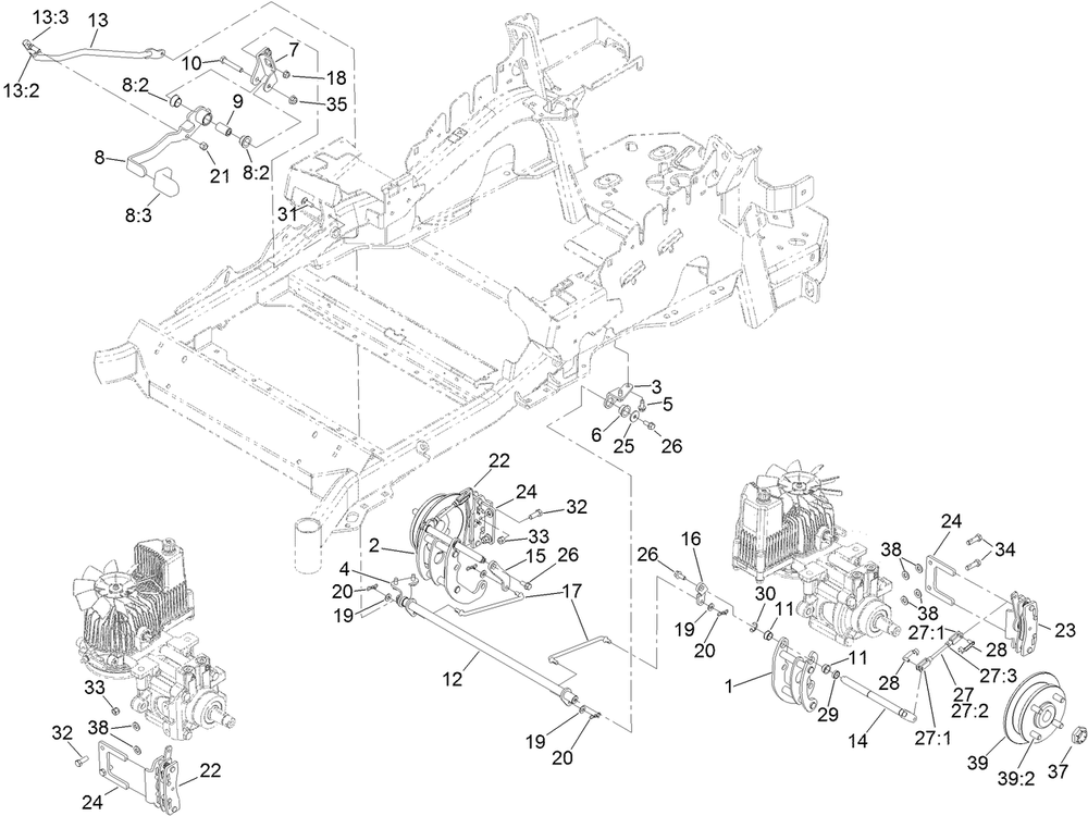 Park Brake Assembly Diagram and Parts List for 72910 409521812-999999999 Toro Lawn Mower