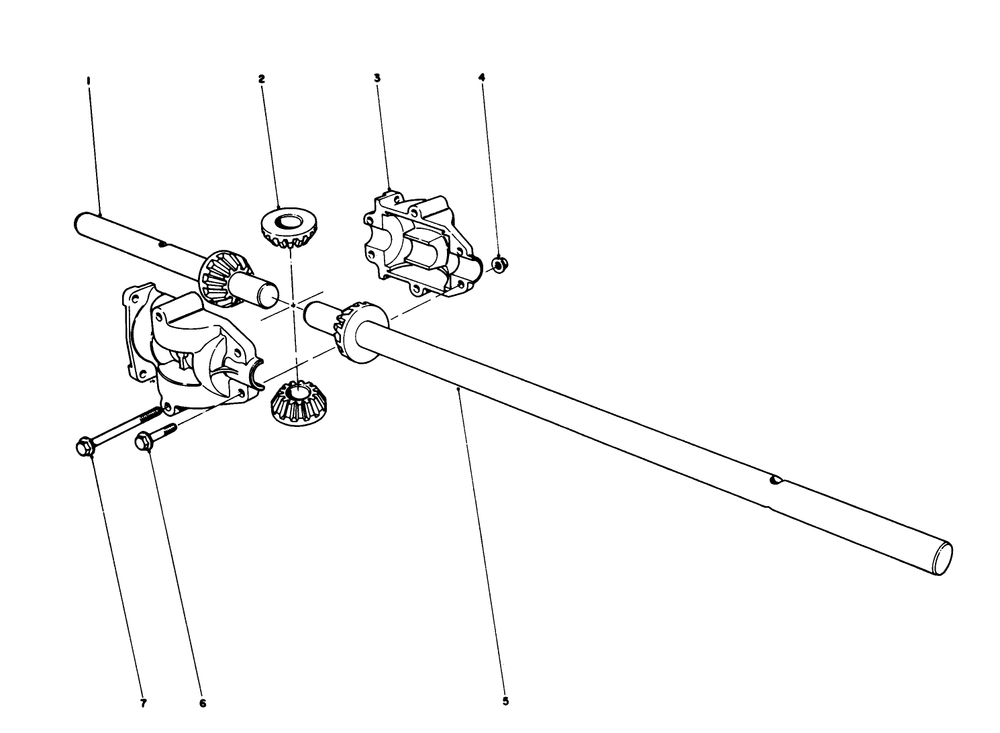 Differential Assembly Diagram and Parts List for 56006 1000001 - 1999999 Toro Lawn Tractor