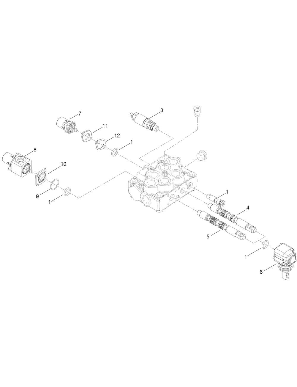 2-Spool Valve Assembly No. 115-4062 Diagram and Parts List for 22972 412400000 - 414860999 Toro Lawn Tractor Accessories