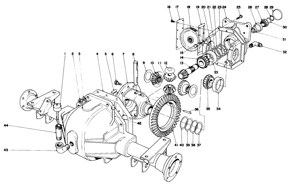 Differential Assembly Diagram and Parts List for 30550 70000001 - 79999999 Toro Lawn Tractor