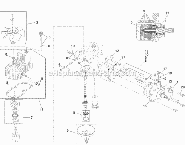 Rh Hydro Assembly No. 116-6416 Diagram and Parts List for 74979 313000001-313999999 Toro Lawn Mower