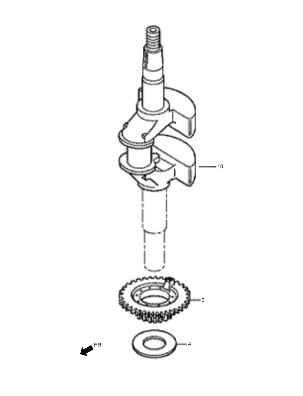 Crankshaft Assembly Diagram and Parts List for 02610 410200000-999999999 Toro Lawn Mower