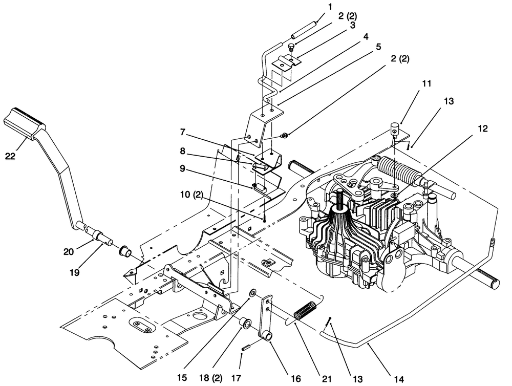 Hydro Brake Diagram and Parts List for 72043 6900001 - 6999999 Toro Lawn Tractor