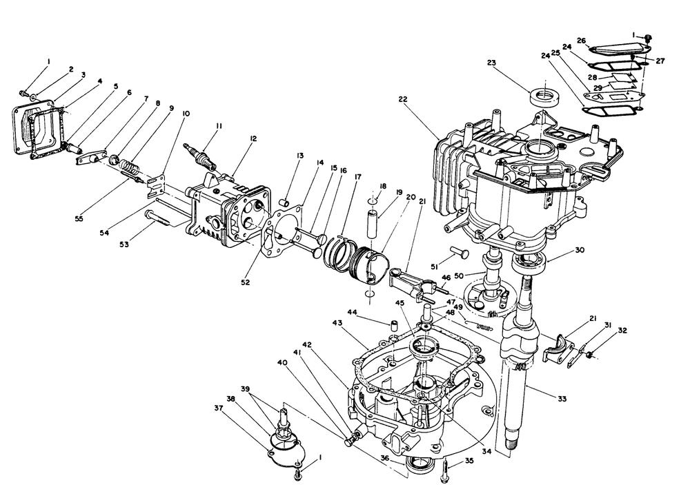 Crankcase Assembly (Continued) (Engine Model No. Vmk9-2) Diagram and Parts List for 26622 0003101 - 0999999 Toro Lawn Mower