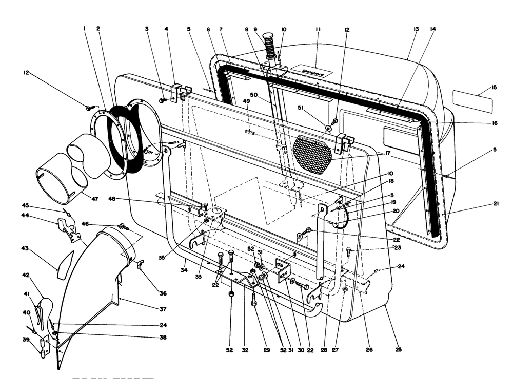 Easy-Empty Grass Catcher Model 59111 (Optional) Diagram and Parts List for 57365 6000001 - 6999999 Toro Lawn Tractor