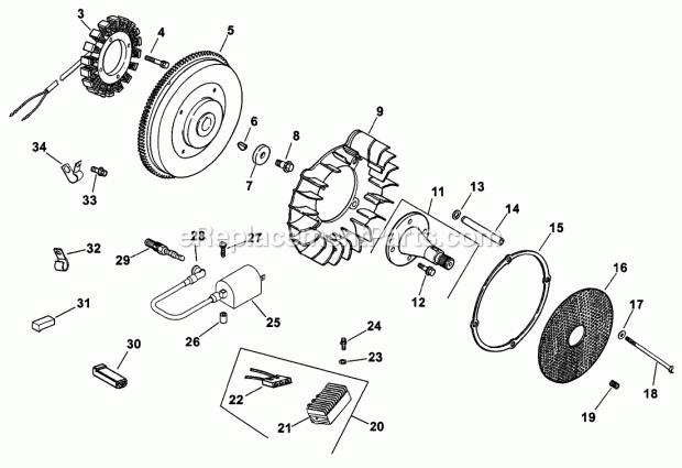 Group 5-Ignition/Electrical (Ch26s 78511 Kohl Diagram and Parts List for 74219 200000001-200999999 Toro Lawn Mower