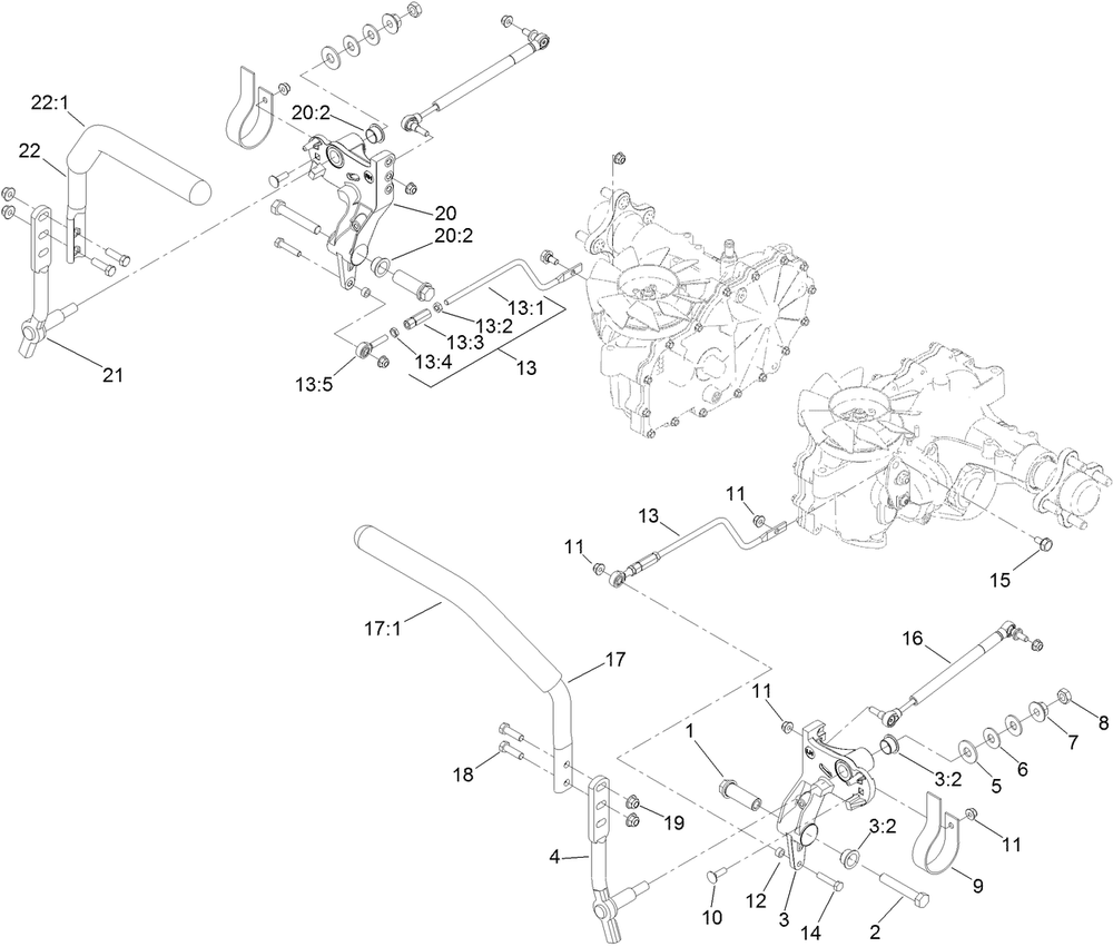 Motion Control Assembly Diagram and Parts List for 74143 (316000001-316999999)(2016) Toro Lawn Mower