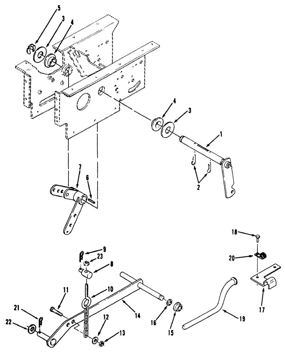Hydrostatic Lift Linkage 312-H & 416-H Diagram and Parts List for 31-10K803 2000001 - 2999999 Toro Lawn Tractor