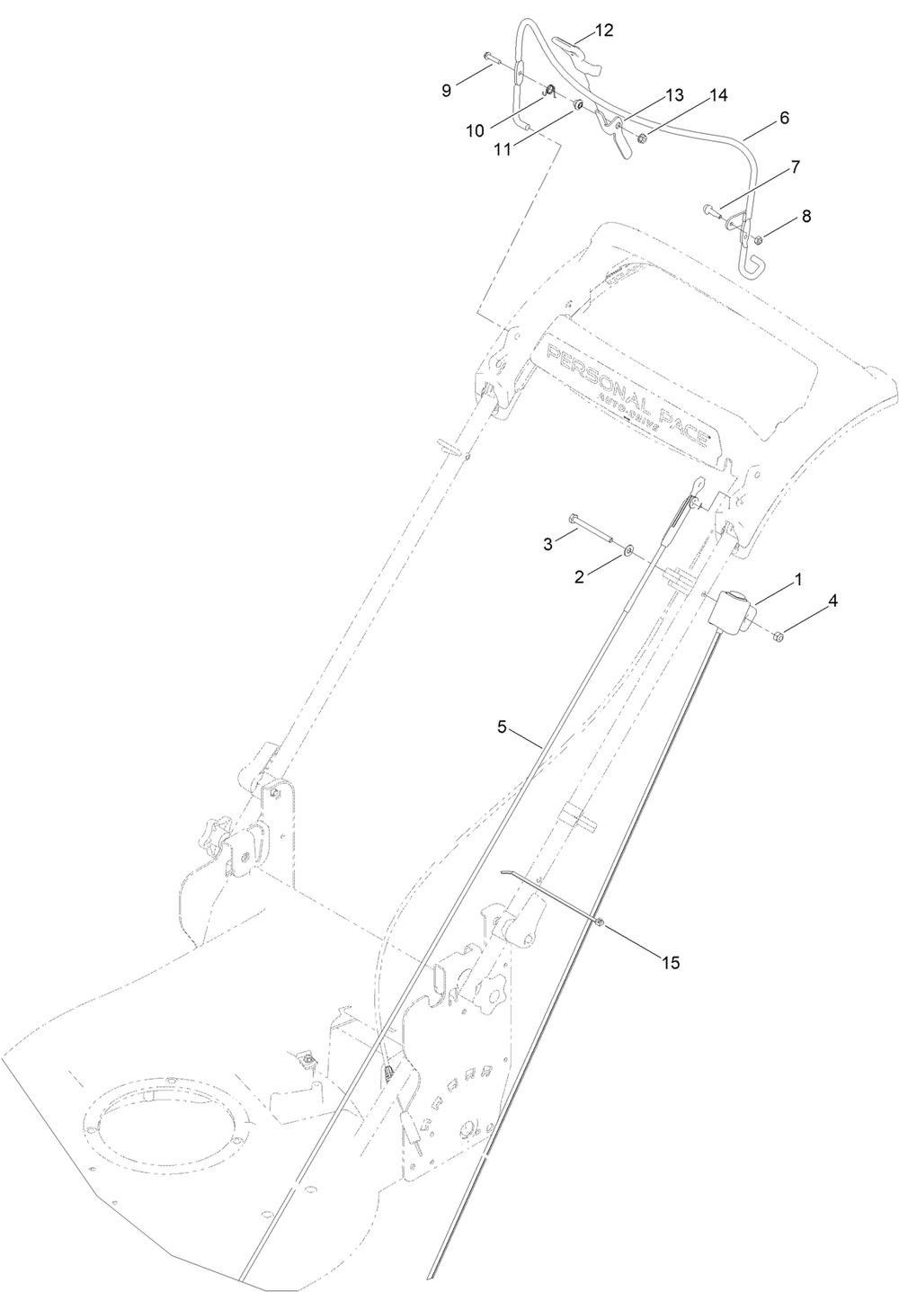 Handle Control Assemly Diagram and Parts List for 21563 411000000 - 412146708 Toro Lawn Mower