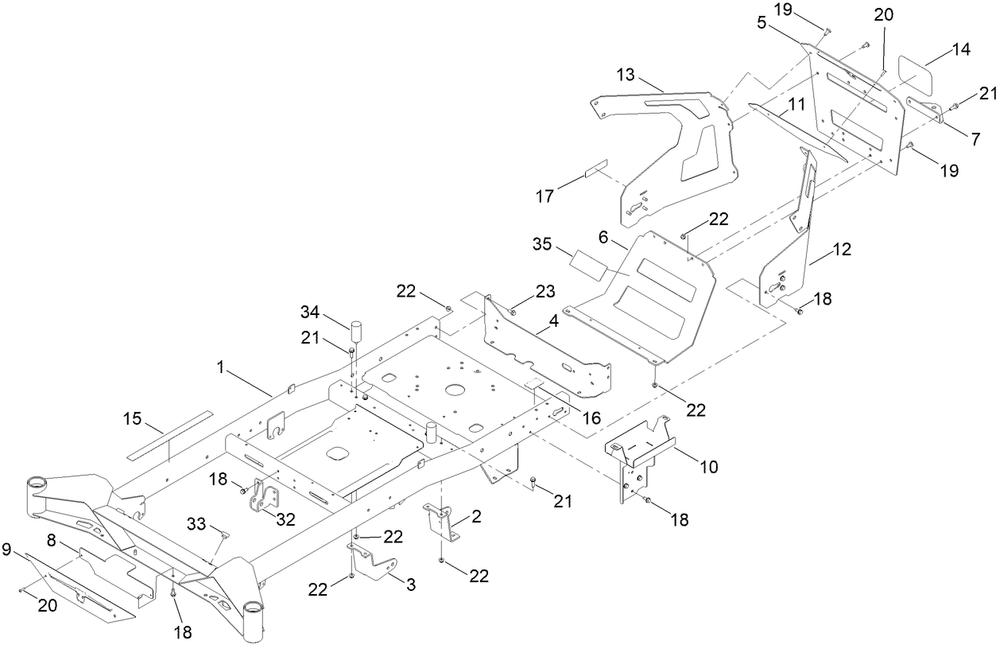Frame Assembly Diagram and Parts List for 76511 417300000 - 417399999 Toro Lawn Tractor