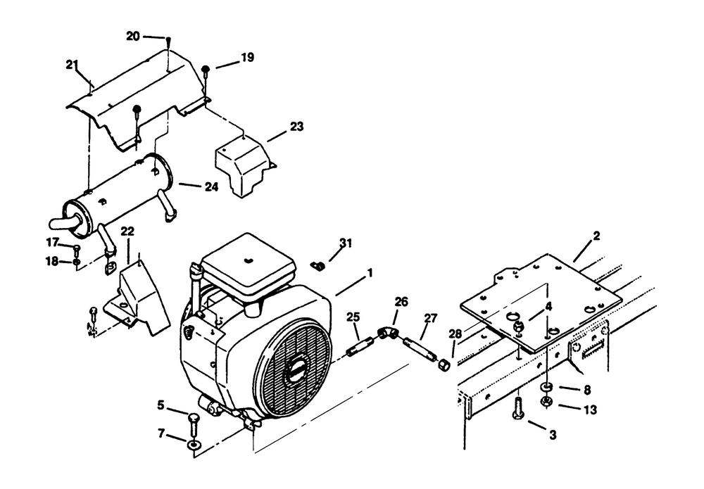 Engine, Toro Power Plus Diagram and Parts List for 73421 3900001 - 3999999 Toro Lawn Tractor