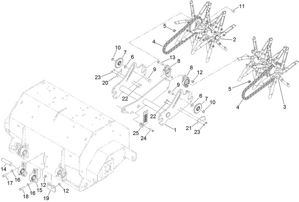 Tine Assembly Diagram and Parts List for 29521 400000000 - 408863719 Toro Aerator