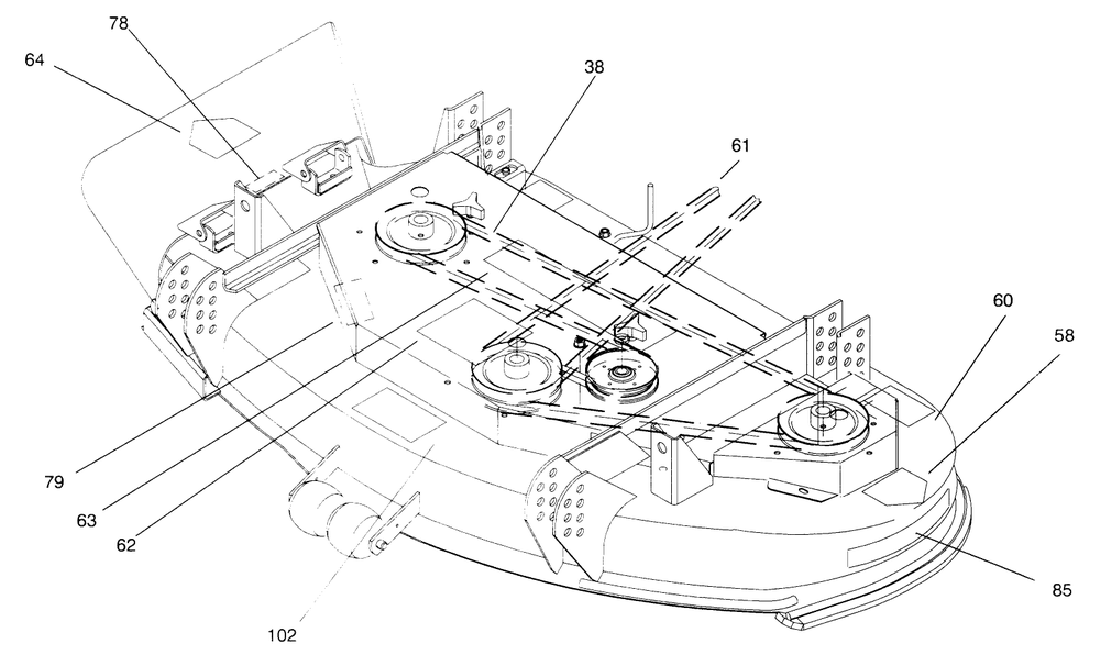 Belts And Decals Diagram and Parts List for 30146 690001 - 699999 Toro Lawn Mower