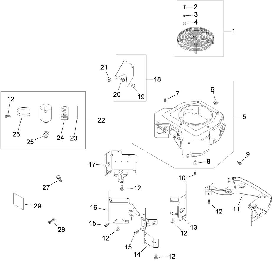 Blower Housing Assembly Diagram and Parts List for 74923TE (290000001-290999999)(2009) Toro Lawn Mower
