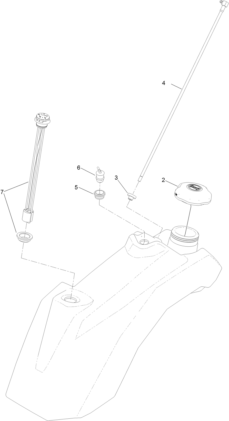 Fuel Tank Assembly No. 161-6672 Diagram and Parts List for 74532 418050000 - 999999999 Toro Lawn Tractor
