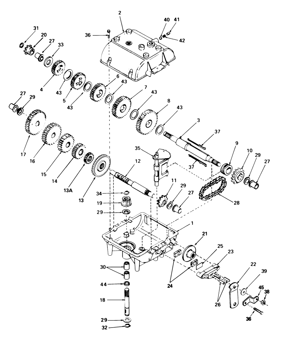 Peerless Transmission Model 762-A Diagram and Parts List for 56125 7000001 - 7999999 Toro Lawn Tractor