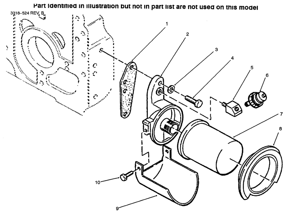 Oil Filter Diagram and Parts List for 73502 6900001 - 6999999 Toro Lawn Tractor