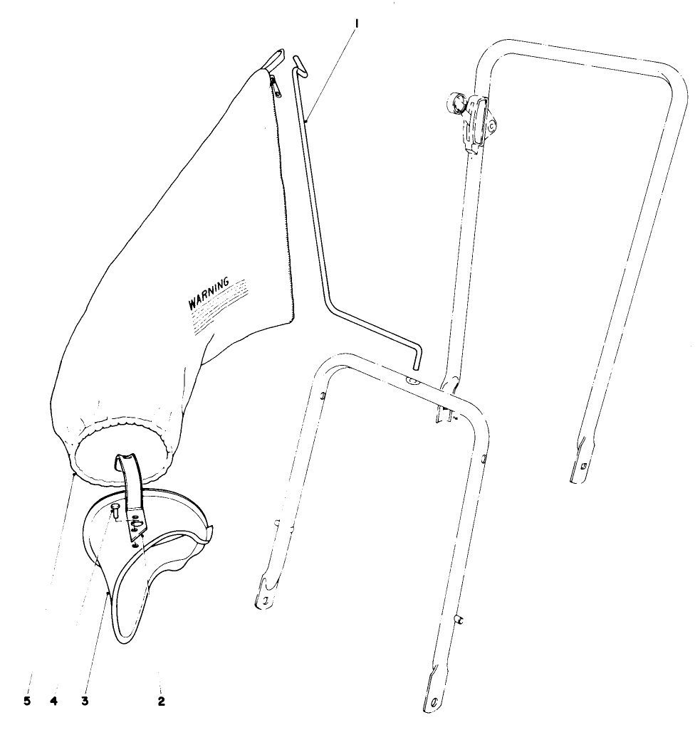 Grass Bagging Kit (Optional) No. 28-1510 Diagram and Parts List for 16600 7000001 - 7999999 Toro Lawn Mower
