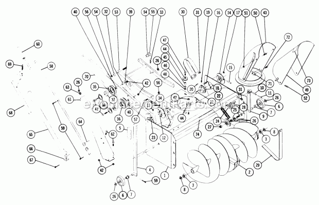 Parts List For Snow Thrower Model 6-1211 (For Diagram and Parts List for ST-326 1966 Toro Snow Blower