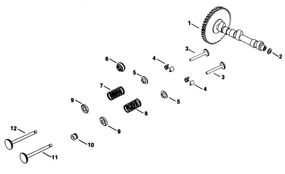 Camshaft & Valves-Engine Kohler Model No. Kt17qs Type No. 24324 Diagram and Parts List for 30754 60402 - 69999 Toro Lawn Tractor