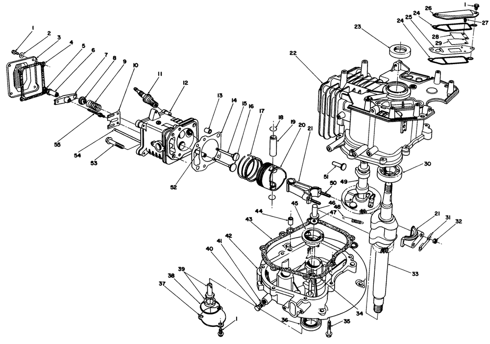 Engine Assembly (Continued)(Model No. Vmf5 & Vmg6) Diagram and Parts List for 20624 7000001 - 7999999 Toro Lawn Mower