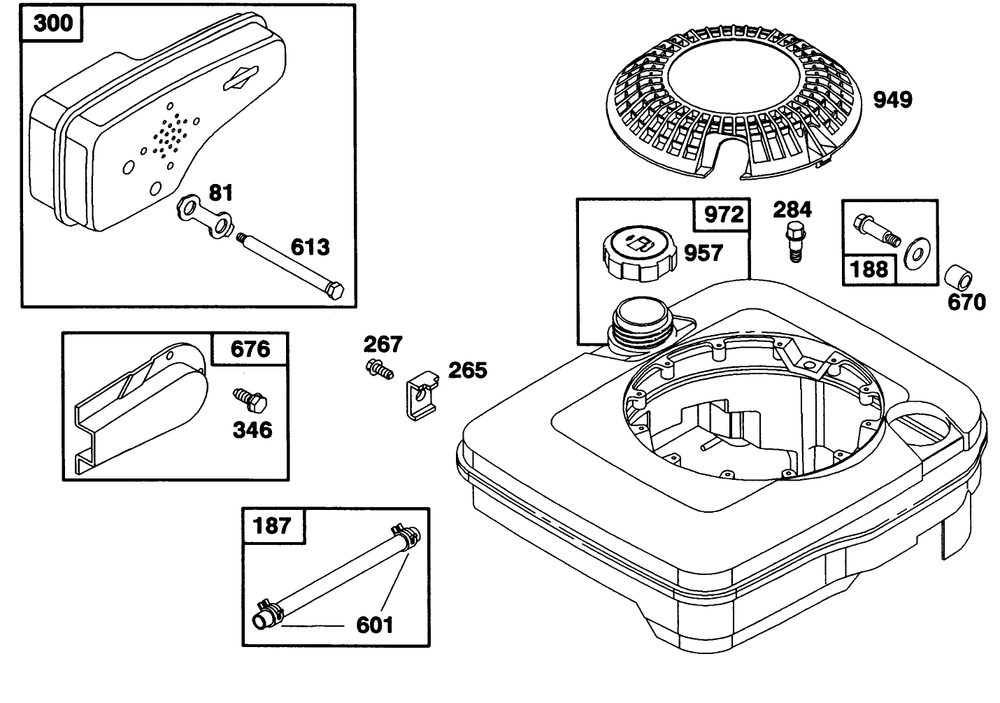 Engine Briggs & Stratton Model 124702-3115-01 Diagram and Parts List for 20213 1000001 - 1999999 Toro Lawn Mower