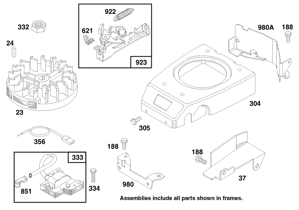 Engine Gts 150 Diagram and Parts List for 22140 790000001 - 799999999 Toro Lawn Mower