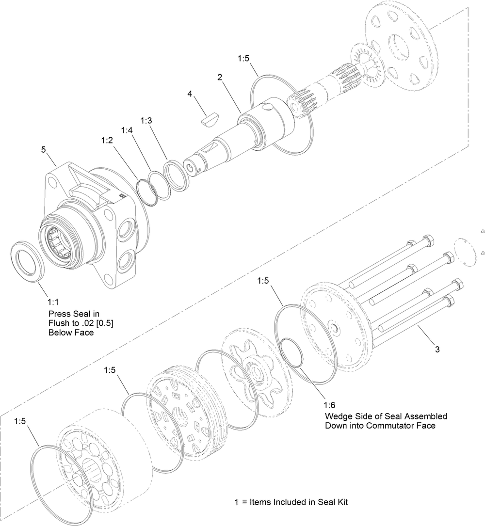 Hydraulic Motor Assembly No. 99-3052 Diagram and Parts List for 22337CP 400000000 - 401349999 Toro Lawn Tractor Accessories