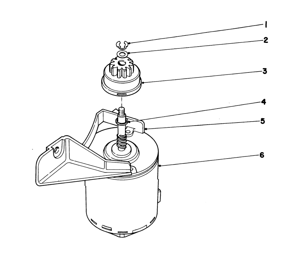 Starter Motor (Model No. 20644 And 20657) Diagram and Parts List for 20644 7000001 - 7999999 Toro Lawn Mower