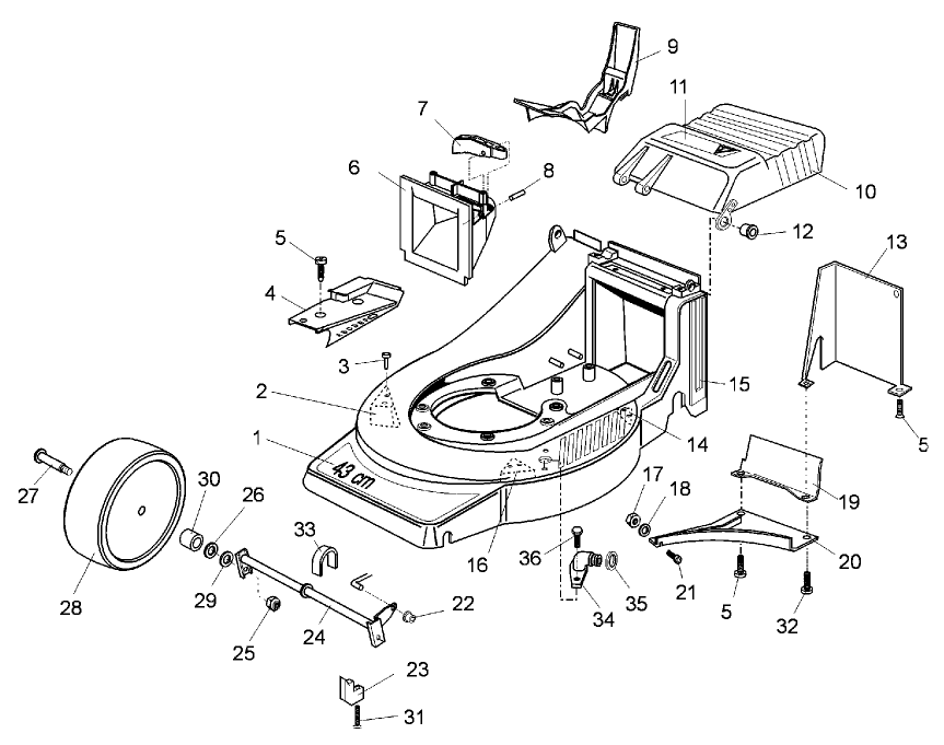 Housing Assembly Diagram and Parts List for 21013 9900001 - 9999999 Toro Lawn Mower