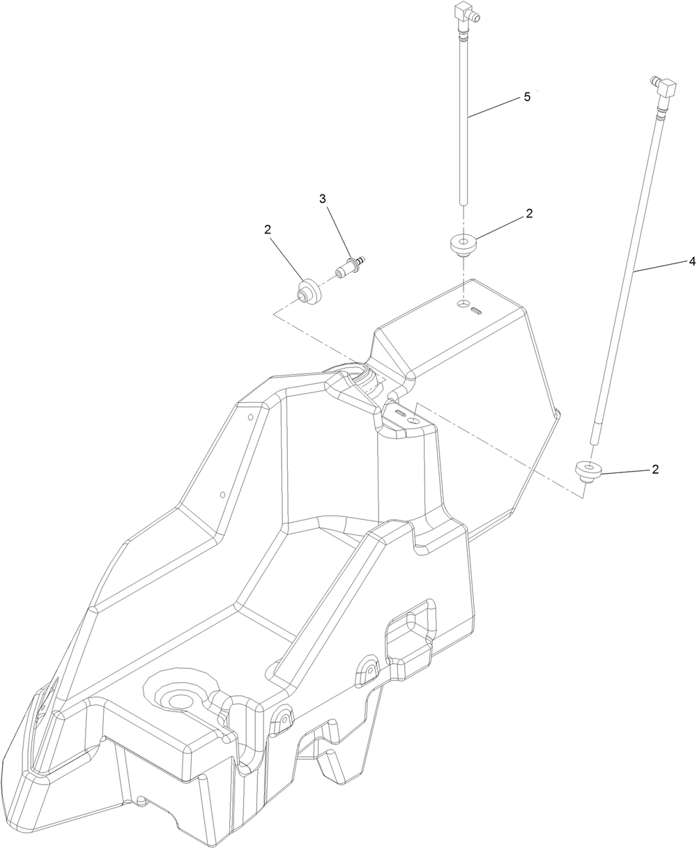 Rh Fuel Tank Assembly Diagram and Parts List for 74072 403226744-404399999 Toro Lawn Mower