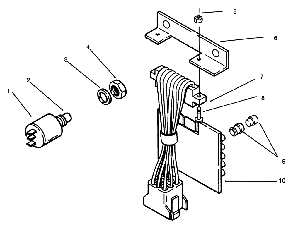 Electrical System Diagram and Parts List for 73421 5901047 - 5999999 Toro Lawn Tractor