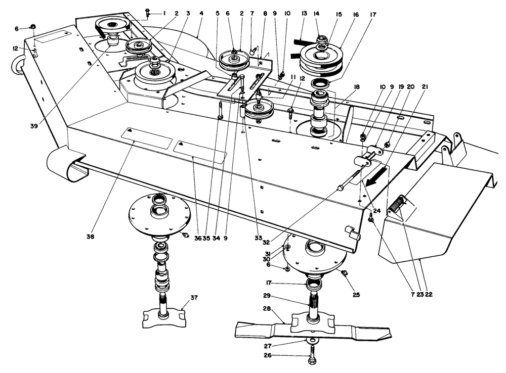 Cutting Unit Model No. 30721 Diagram and Parts List for 30721 700001 - 799999 Toro Lawn Mower