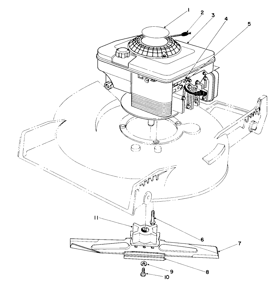 Engine Assembly Diagram and Parts List for 20561 0000001 - 0999999 Toro Lawn Mower