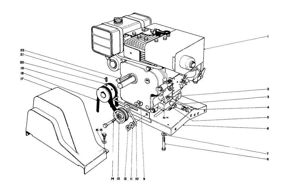 Engine Assembly Diagram and Parts List for 31756 3000001 - 3999999 Toro Snow Blower
