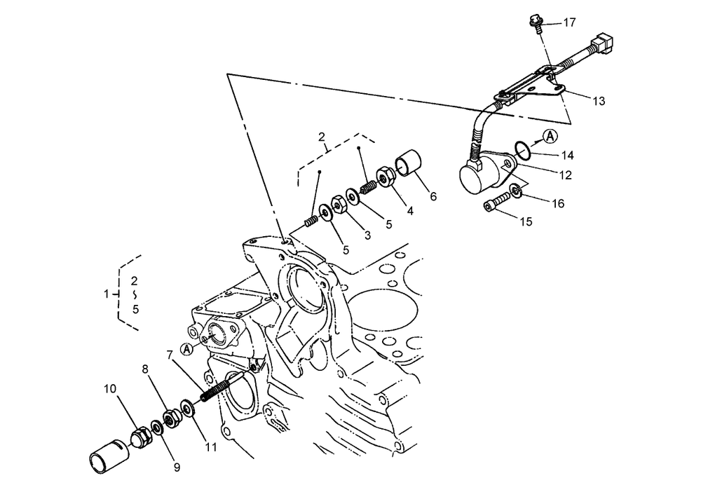 Idle Apparatus And Stop Solenoid Assembly Diagram and Parts List for 74264TE (260000001-260999999)(2006) Toro Lawn Mower