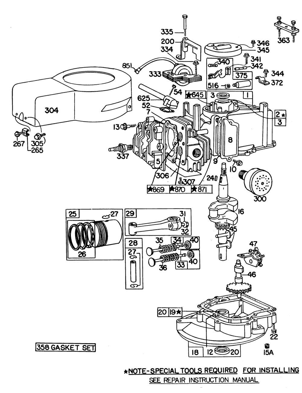 Engine Model No. 92908-2059-01 21" Self Propelled (Model 16870) Diagram and Parts List for 16870 0000001 - 0999999 Toro Lawn Mower